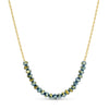 Splendid Iris - Delicate Crystal Accented Necklace: Aqua