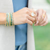 Splendid Iris - Set/12 miyuki delica stretch bracelets: Soft Colors