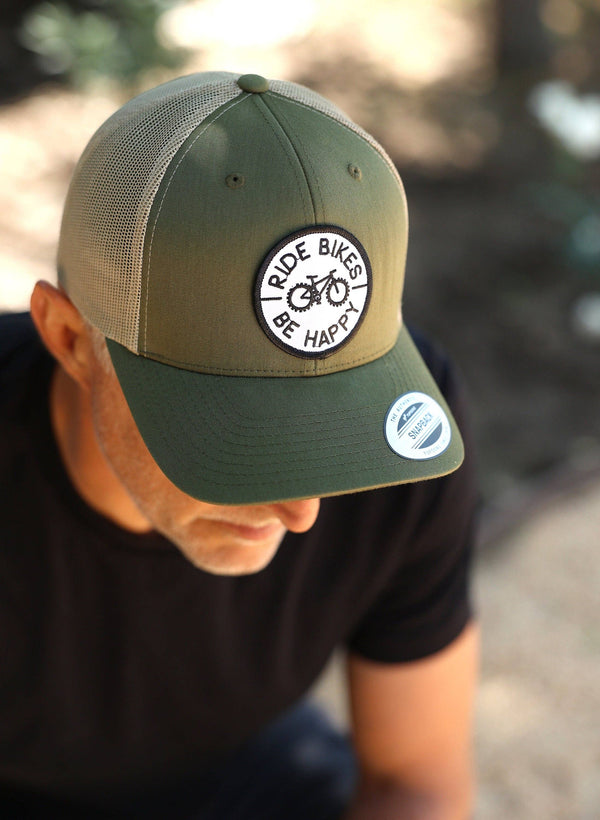 Squatchy - Ride Bikes Be Happy Patch | Iron On Embroidered Patch | Grea: 1 Patch