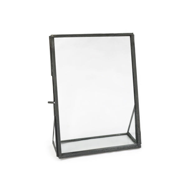 Sugarboo & Co - Vertical Floating Glass Frame with Glass Stand 5" x 7"