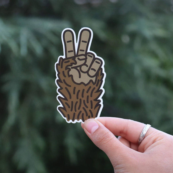 Squatchy - Bigfoot Peace - Vinyl Sticker