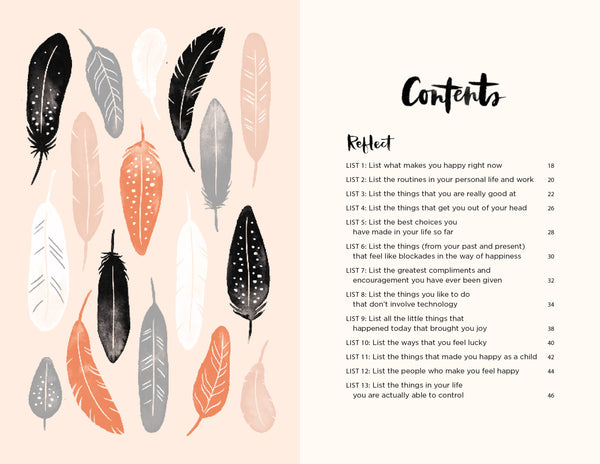 Paige Tate & Co. - 52 Lists for Happiness Journal (Floral Pattern Cover)