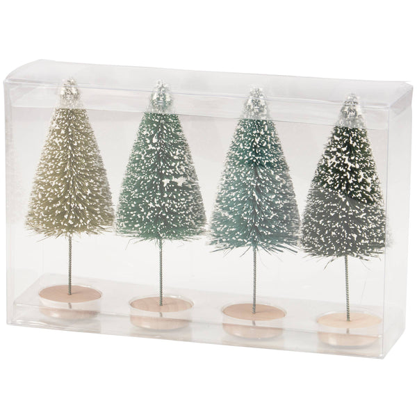 Primitives by Kathy - Green Winter Bottle Brush Tree Set