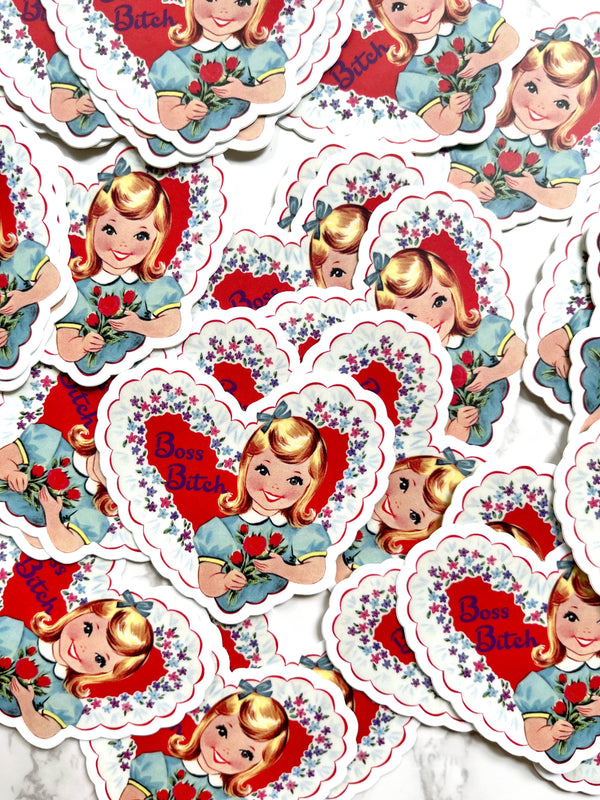 The Coin Laundry - Boss Bitch Sticker - Funny Girl Power Decal