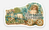 The Coin Laundry - Hot Mess Express Funny Sticker - Vintage Style Girl