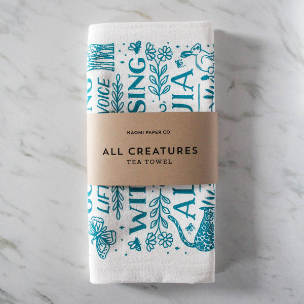 Naomi Paper Co. - All Creatures Tea Towel