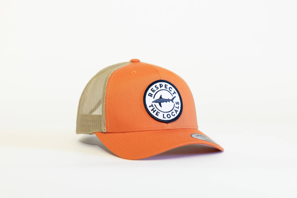 Squatchy - Respect the Locals Hat - Perfect Snapback Design: Orange
