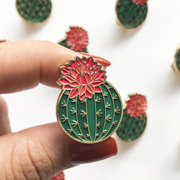 Paper Anchor Co. - Julia Blooming Cactus Lapel Pin | Summer Gift + Garden Gift
