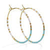 Splendid Iris - Miyuki Delica Hoop Earrings: Multi Bright