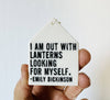 mb art studios - Ceramic screen printed quote wall tag