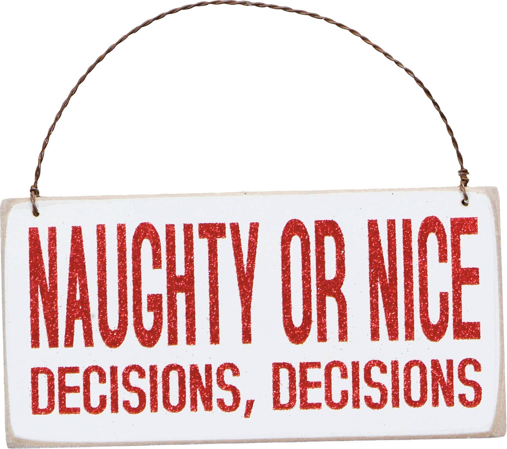 Primitives by Kathy - Naughty Or Nice Ornament