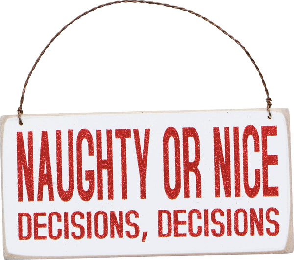 Primitives by Kathy - Naughty Or Nice Ornament