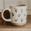 Sweet Water Decor - *NEW* Brown Leaves Stoneware Coffee Mug - Fall Decor & Gifts