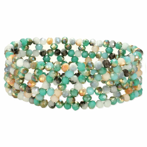 ZAD - Vintage Flair Facet Bead Stretch Bracelet