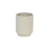 Cheungs Home Decor - Parlora Crossed Diagonal Pattern Ceramic Pot - White: Small