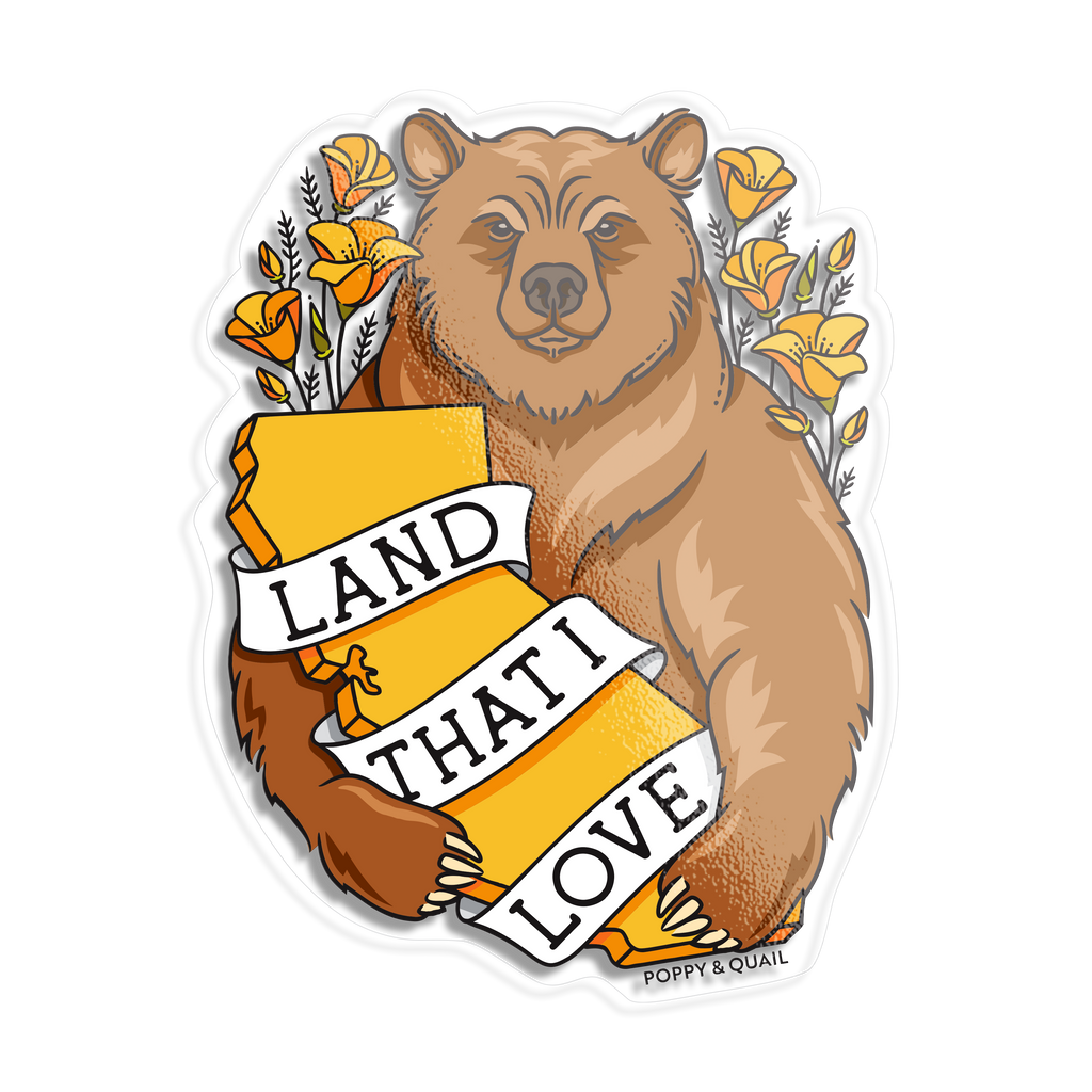Poppy & Quail - Grizzly Sticker