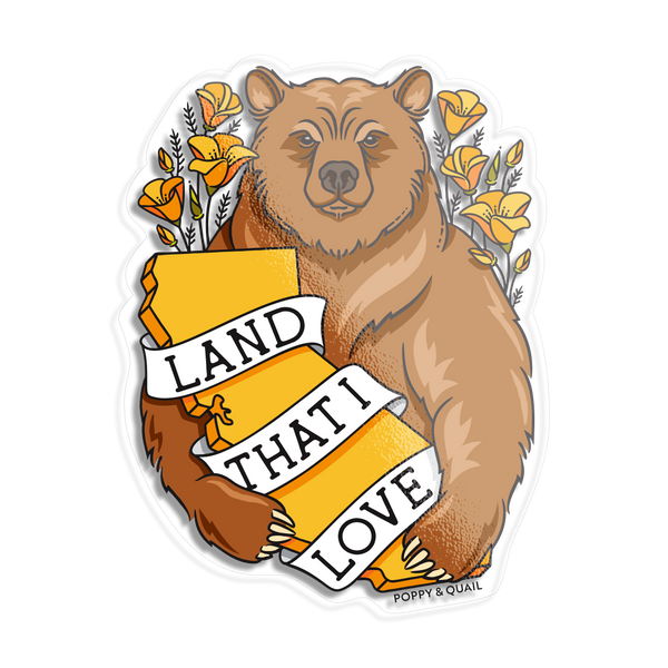 Poppy & Quail - Grizzly Sticker