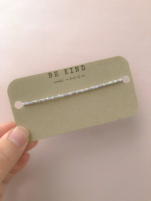 Seedy Beady Bracelets - Be Kind Morse Code Bracelet: Medium