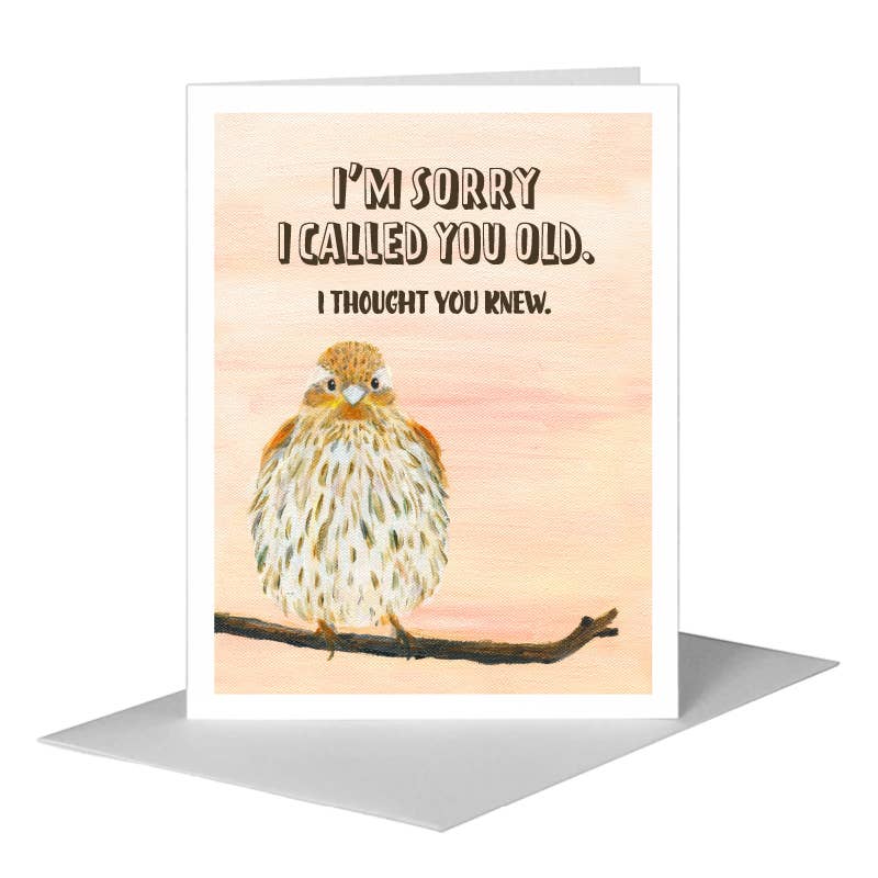 Printed Canvas - Sweet Finch, Greeting Card (8325M): A2 Card