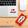 CJ's Sticker Shop - I Love Jesus Sticker Vinyl Decal: 3"