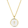 Splendid Iris - Tiny Cross Pendant Necklace: Black