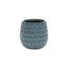 Cheungs Home Decor - Blue Hexagon Patterned Ceramic Planter: Medium