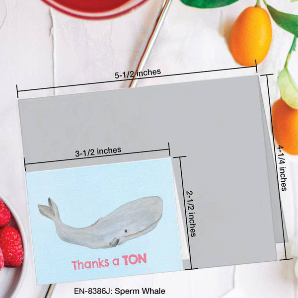 Printed Canvas - Sperm Whale, Greeting Card (8386J): A2 Card