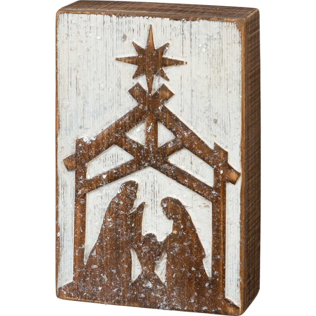 Primitives by Kathy - Nativity Nordic Box Sign