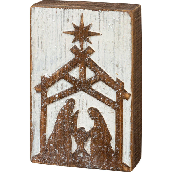 Primitives by Kathy - Nativity Nordic Box Sign