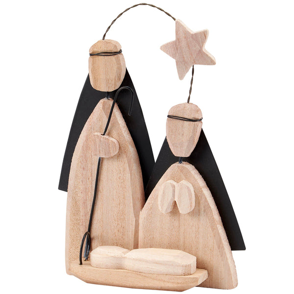 Primitives by Kathy - Carved Holy Family Hanging Decor