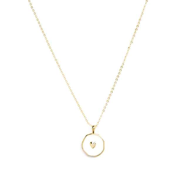Splendid Iris - Tiny Heart Necklace: Black