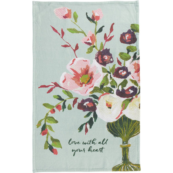 Primitives by Kathy - Love With All Your Heart Hand Towel