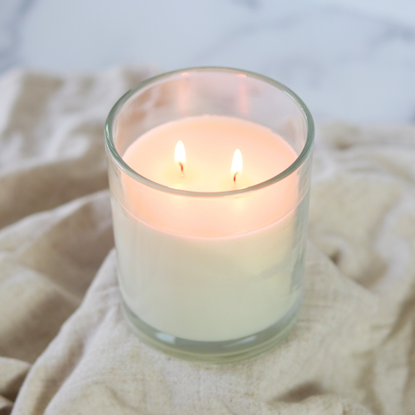 Memory Box Candle Co. - Surf Wax + Cocoa Butter - 10 oz. Clear Glass Soy Candle