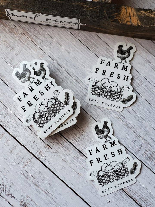 Mad River - Chicken Butt Nugget Sticker / Decal