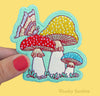 Lucky Sardine - Mushroom Moth, Shrooms & Butterfly Embroidered Iron-On Patch: Yes (Include Retail Packaging)