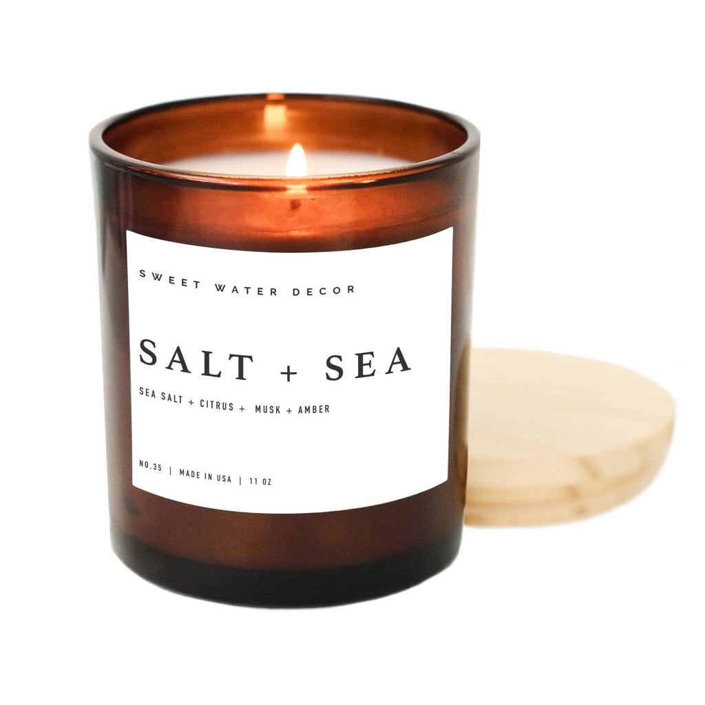 Sweet Water Decor - Salt and Sea 11 oz Soy Candle - Home Decor & Gifts