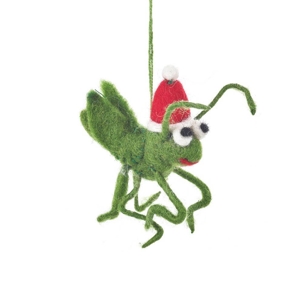 Felt So Good - Handmade Felt Biodegradable Christmas Cricket Tree Hanging