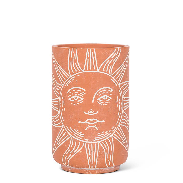 Abbott - Sm Sun Face Vase/Cooler-8"H