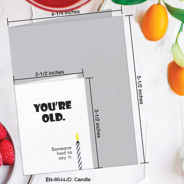 Printed Canvas - Candle, Greeting Card (8644JD): A2 Card