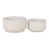 Cheungs Home Decor - Elegora Wide Round Straight Side Ceramic Pot - Off White: Large