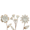 Foreside Home & Garden - Abeline Set of 3 Antique White Metal Floral Stems