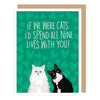 Apartment 2 Cards - Two Cats Nine Lives Anniversary Card