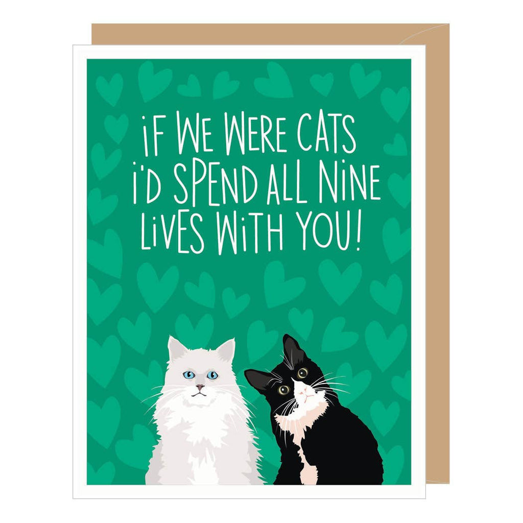 Apartment 2 Cards - Two Cats Nine Lives Anniversary Card