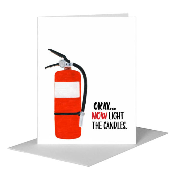 Printed Canvas - Extinguisher, Greeting Card (8610AA): A2 Card