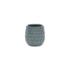 Cheungs Home Decor - Blue Hexagon Patterned Ceramic Planter: Medium