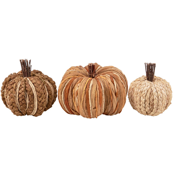 Primitives by Kathy - Woven Rattan Pumpkin Set