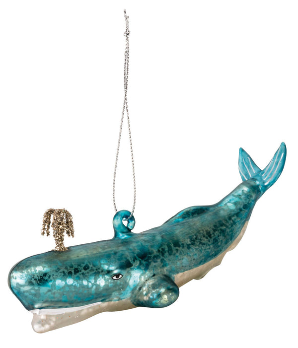 Primitives by Kathy - Glass Blue Whale Ornament