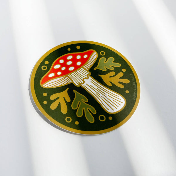 Paper Parasol Press - Agaric Mushroom Durable Vinyl Sticker