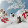 Handmade Felt Yeti Biodegradable Hanging Decoration