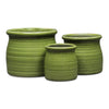 Cheungs Home Decor - Kifon Curved Ceramic Ceramic Pot - Olive Green: Small
